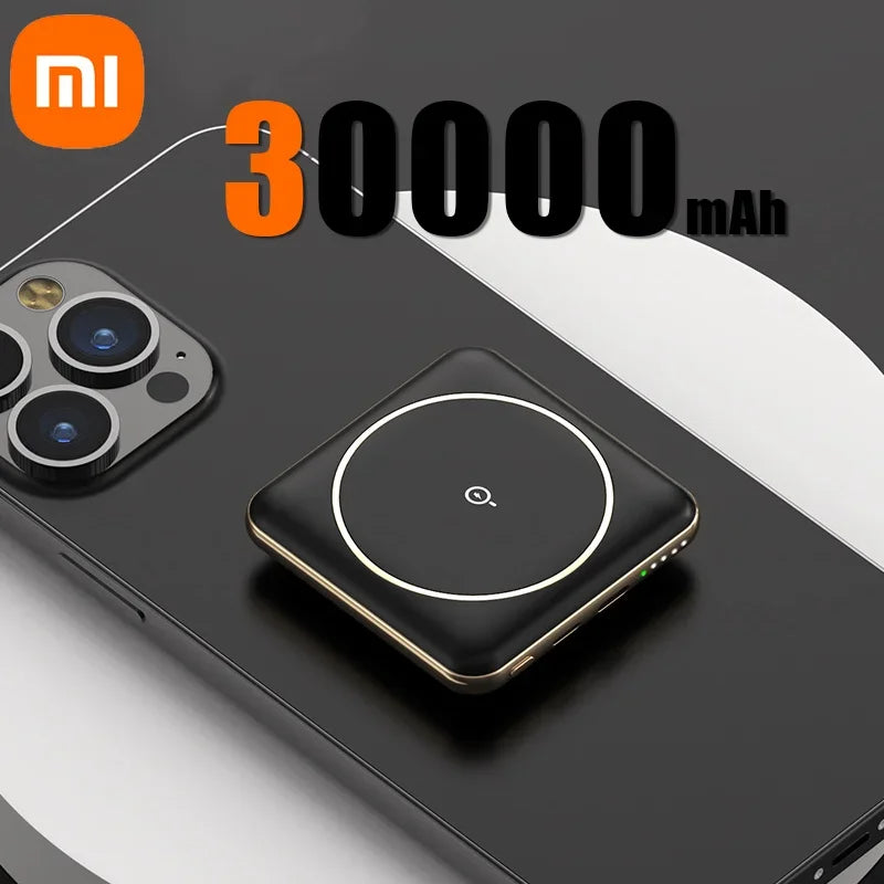 Xiaomi 50000mAh Mini Magnetic Wireless Power Bank Charger Fast Charging Thin External Battery For iphone