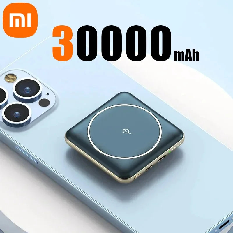 Xiaomi 50000mAh Mini Magnetic Wireless Power Bank Charger Fast Charging Thin External Battery For iphone