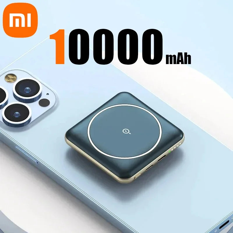 Xiaomi 50000mAh Mini Magnetic Wireless Power Bank Charger Fast Charging Thin External Battery For iphone