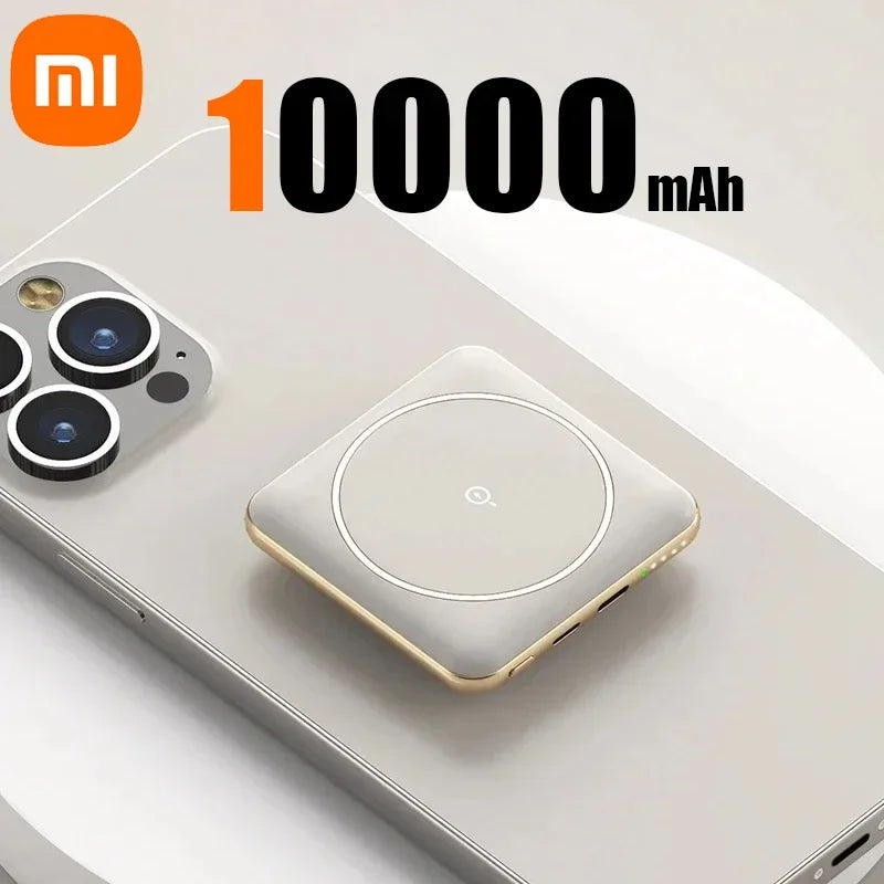 Xiaomi 50000mAh Mini Magnetic Wireless Power Bank Charger Fast Charging Thin External Battery For iphone