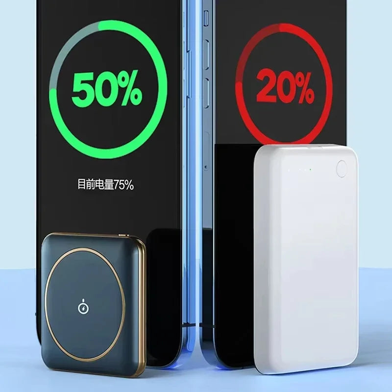 Xiaomi 50000mAh Mini Magnetic Wireless Power Bank Charger Fast Charging Thin External Battery For iphone