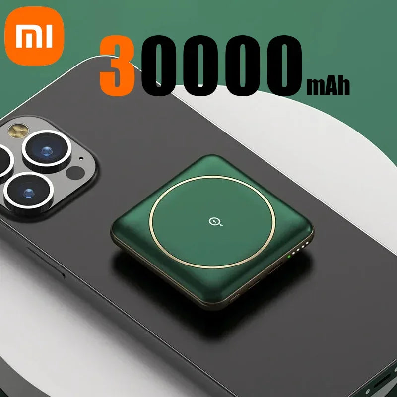 Xiaomi 50000mAh Mini Magnetic Wireless Power Bank Charger Fast Charging Thin External Battery For iphone